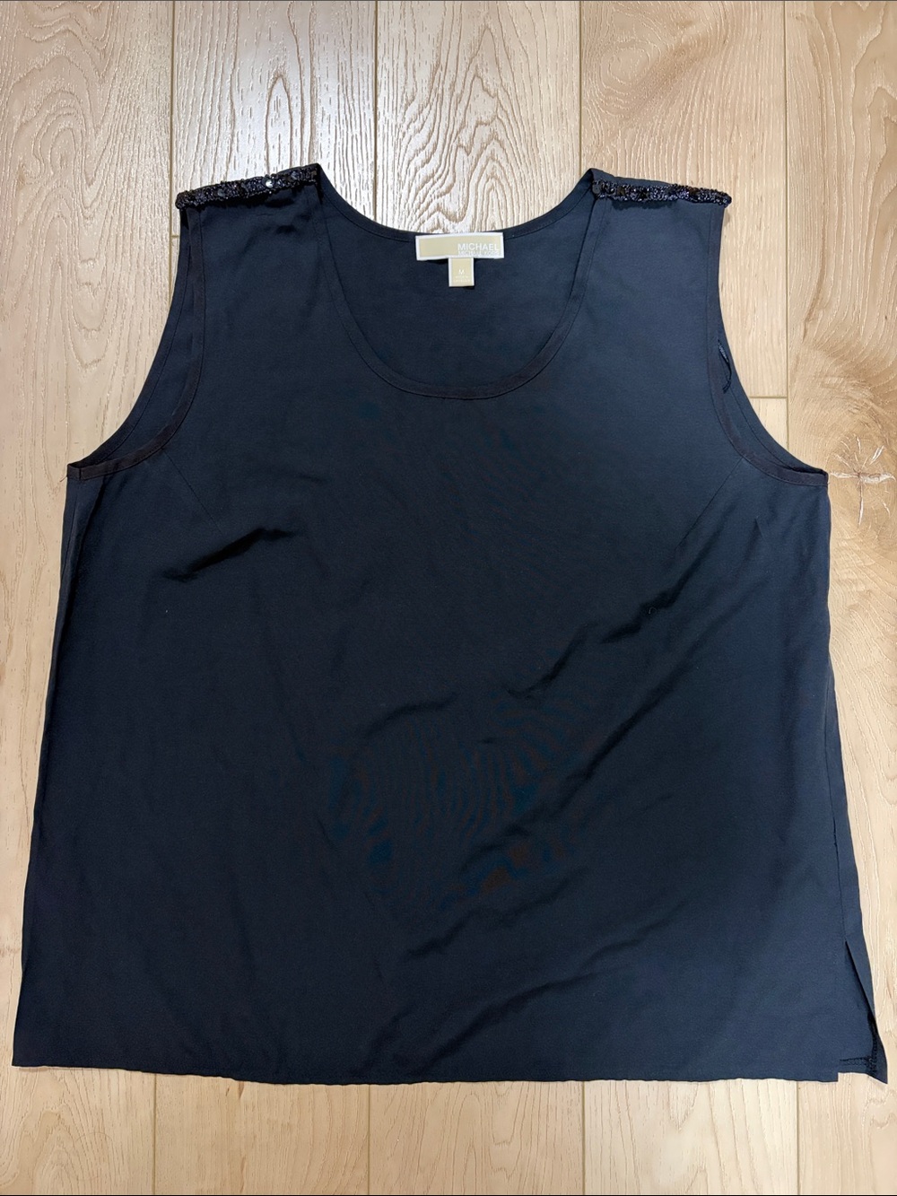 MICHAEL Michael Kors Embellished Shell Tank, sz M